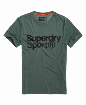 Superdry Core Sport Graphic Férfi Pólók Olivazöld | MXGPI7103